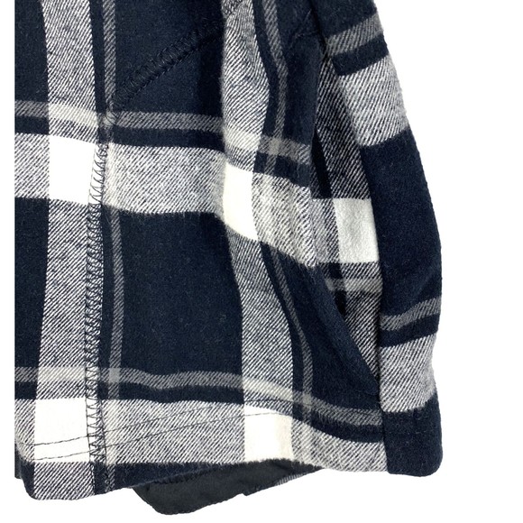 Orvis Buffalo Shacket Plaid Flannel Fleece Lined Women Medium Pockets Snap Front - Picture 3 of 12